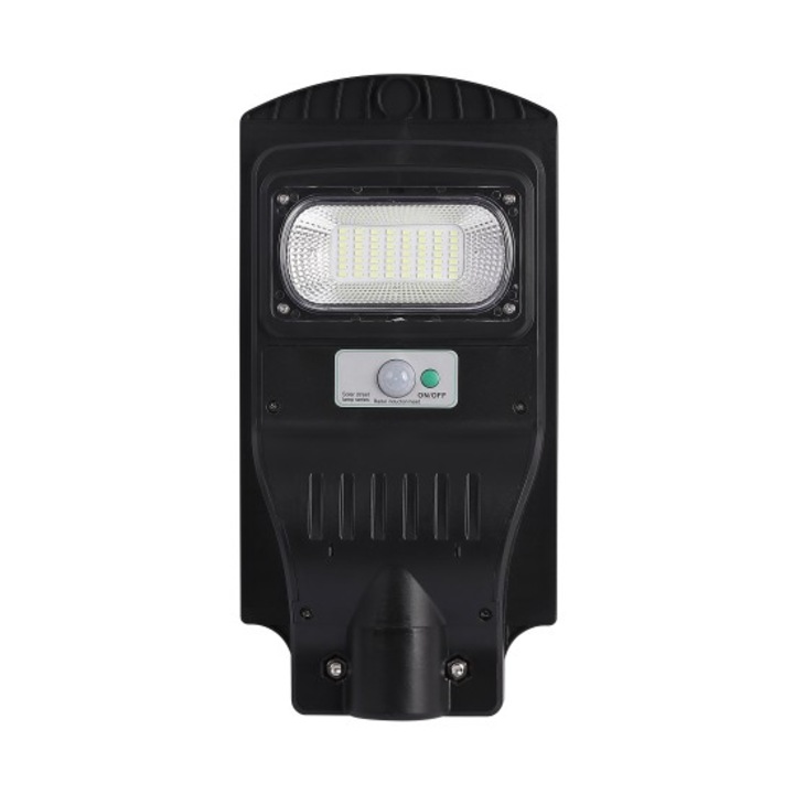 Corp Stradal cu Panou Solar Monocristalin 50W si Telecomanda - Iluminat Eficient 6400K pentru Spatii Exterioare