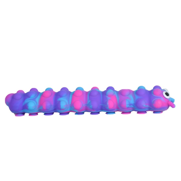 Érzékszervi anti-stressz játék, LED-del, szilikon, többszínű, 25,5x4,7x3 cm, 3 év
