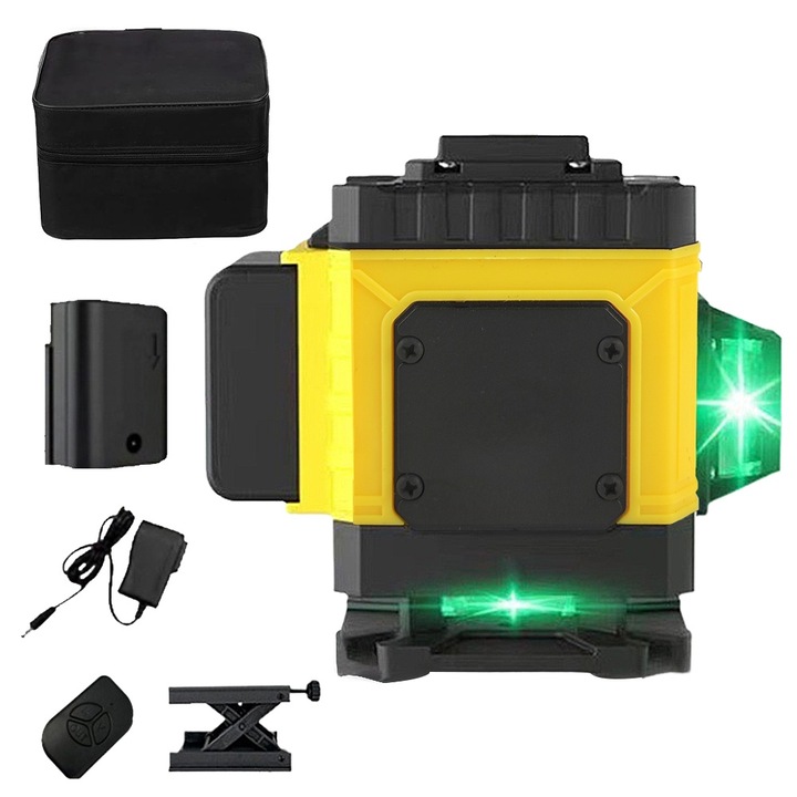 Лазерен нивелир, Autocise, 8 линии, жълто/черно