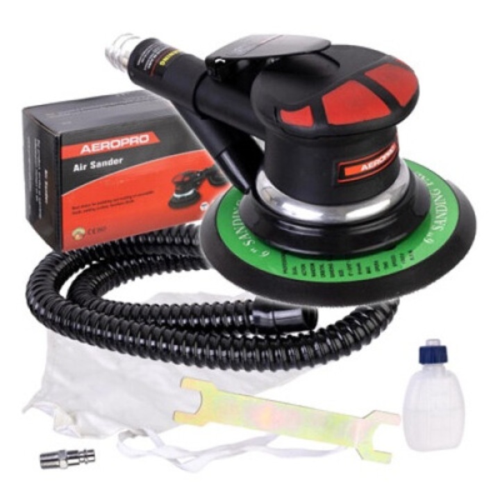 Polizor orbital, slefuitor pneumatic, 150mm, sac colectare praf, marca Aeropro