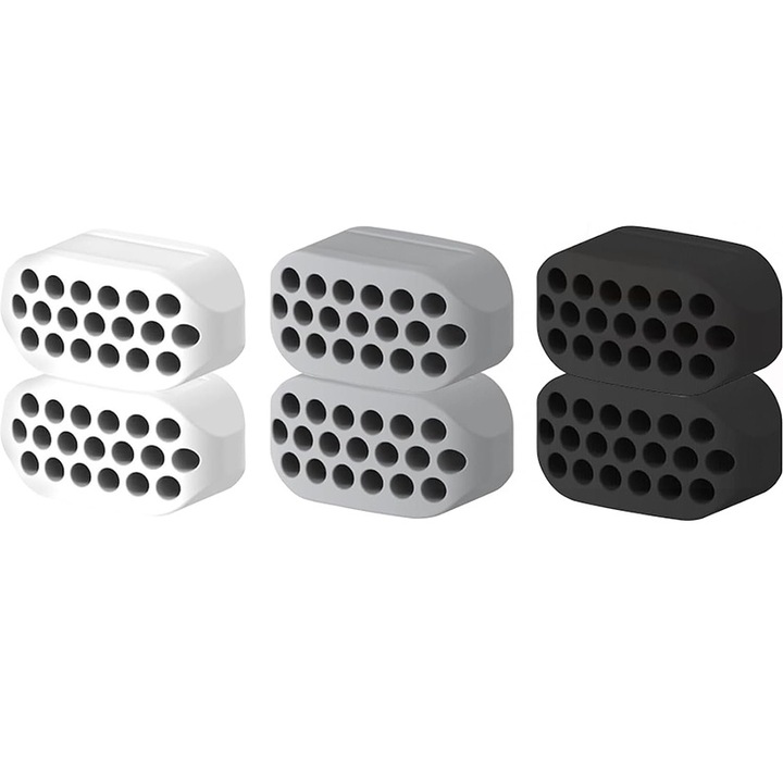 6 db-os arcizom tréner készlet, Rqiurpn, 3 ellenállási fokozat, szilikon, tároló dobozzal, többszínű