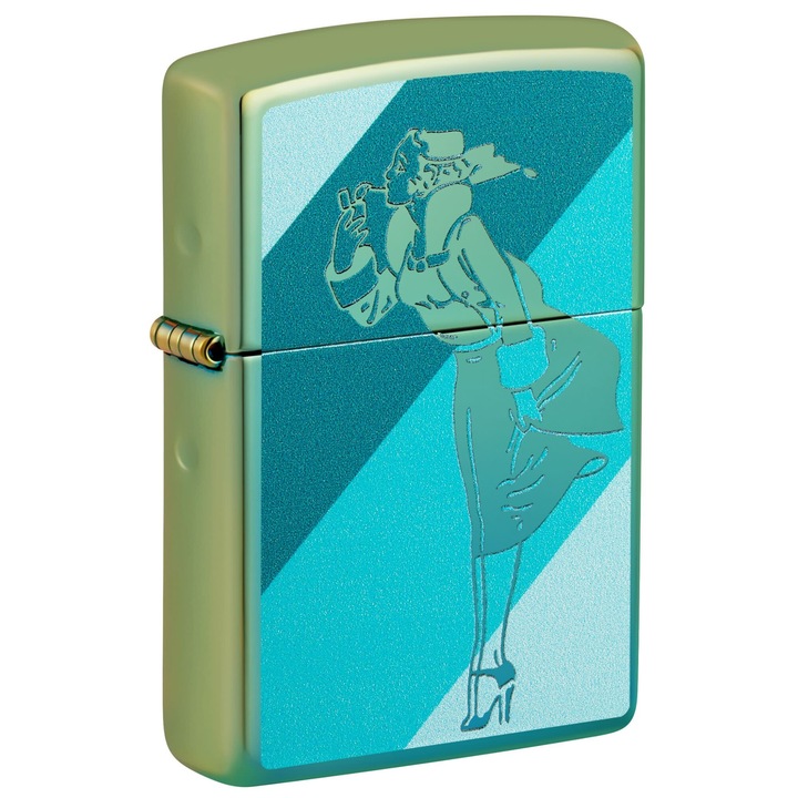 Bricheta Zippo 48457 Teal Windy Girl