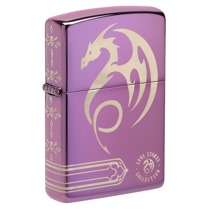 Bricheta Zippo 48574 Anne Stokes 4 Sided Dragon