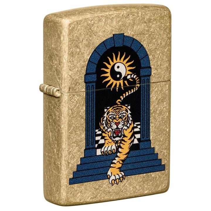 Bricheta Zippo 48613 Yin Yang Sun Tiger Tattoo