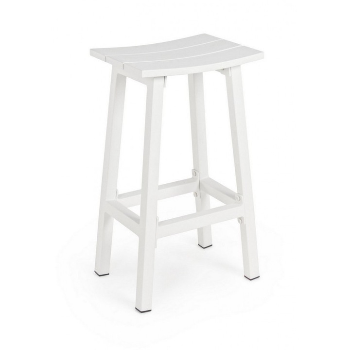 Scaun bar aluminiu alb Skipper 41.8x31x71 cm