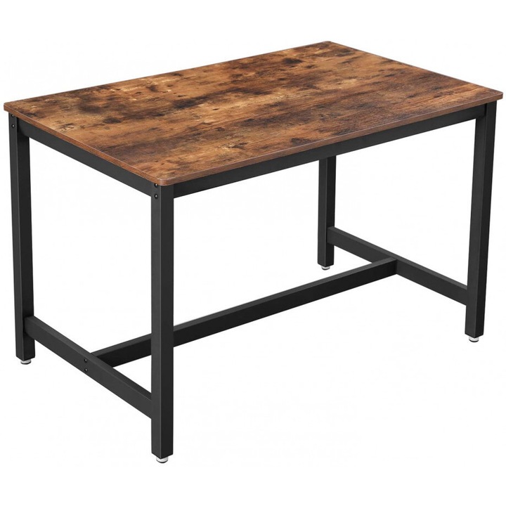 Маса Модел Everly, 120x75x75 см, Rustic Brown/Black