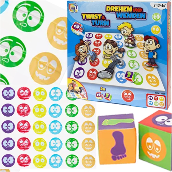 Gameshub Twist családi játék, többszínű, 155x125cm