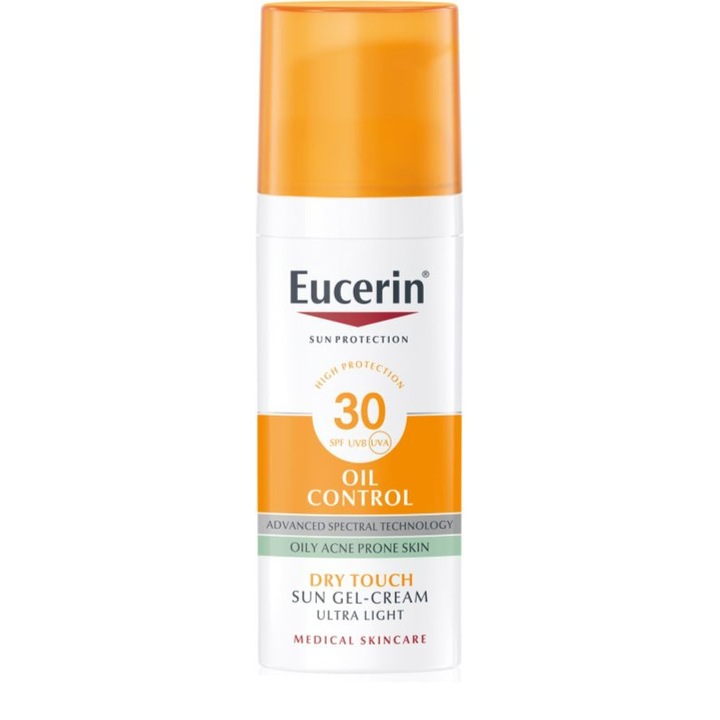 Crema-gel pentru ten cu factor de protectie SPF 30+, Oil Control, Eucerin, 50 ml