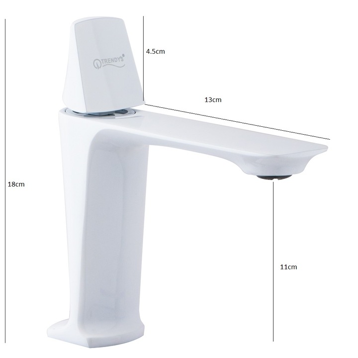 Смесител за умивалник, монтаж на мивка за баня, бял мат