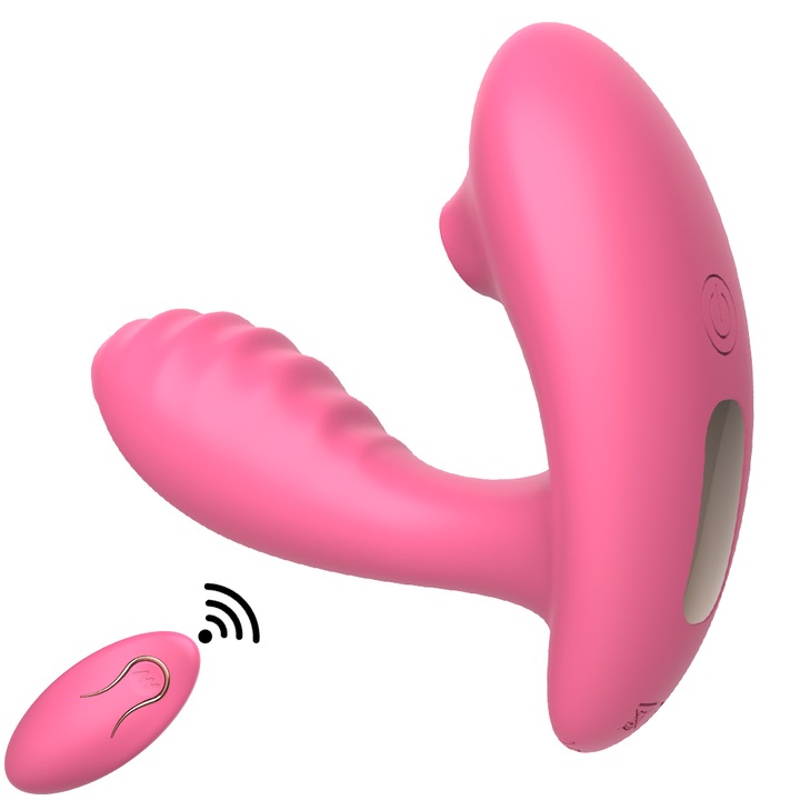 Vibrátor vezeték nélküli vezérléssel, 10 rezgésmód 97mm, rózsaszín