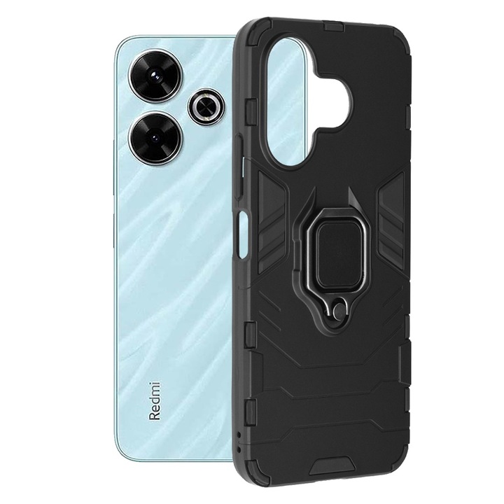 Xiaomi Redmi 13 / Poco M6 4G tok - Techsuit szilikon pajzs - fekete