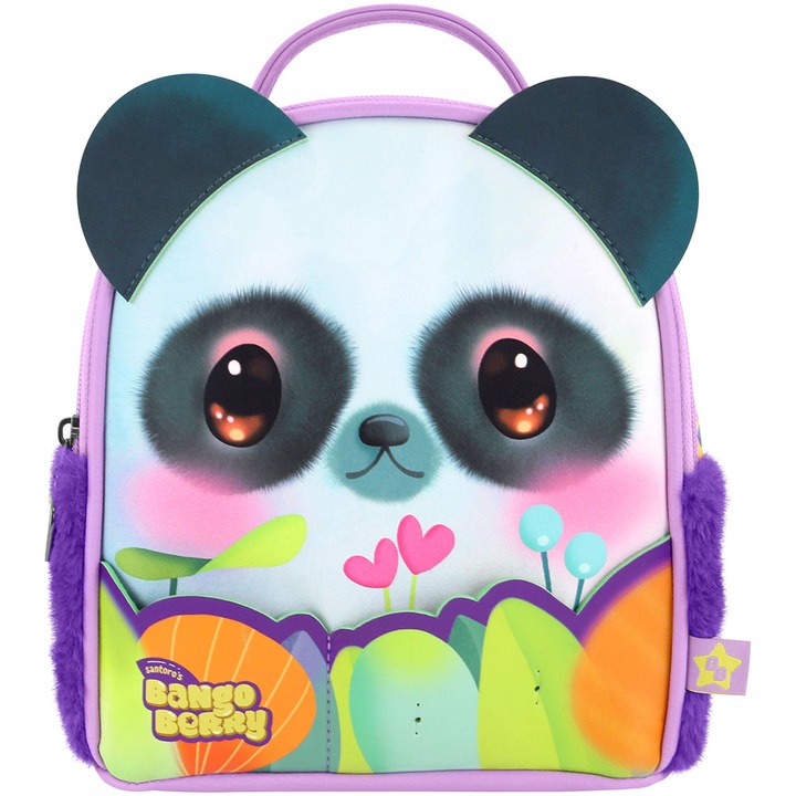 Ghiozdan Bangoberry 21x23x9 cu set pinuri Pally Panda