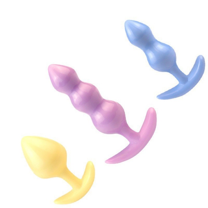 Set 3 Dopuri Anale s.body, Silicon, Multicolor, jucarii sexuale