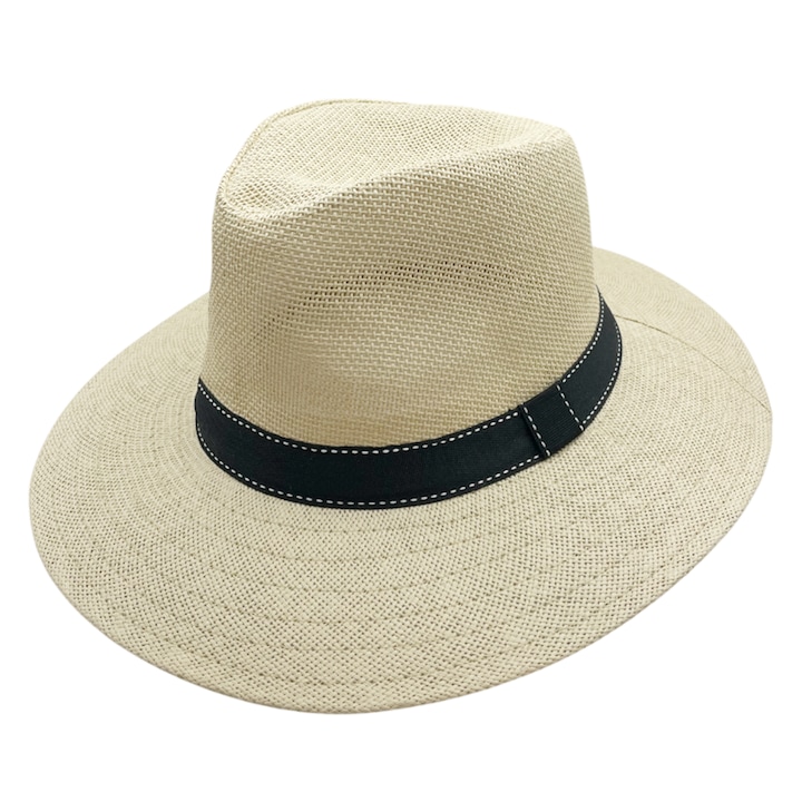 Palarie paie - pentru barbati - PANAMA JASON, Bej