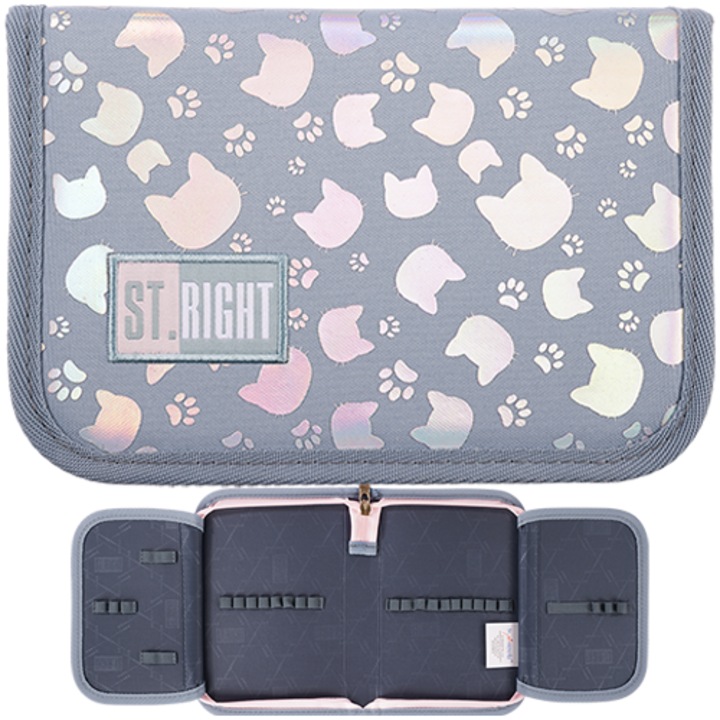 Penar, ST.RIGHT, model pisici, multicolor, 20.5x14x3.5cm