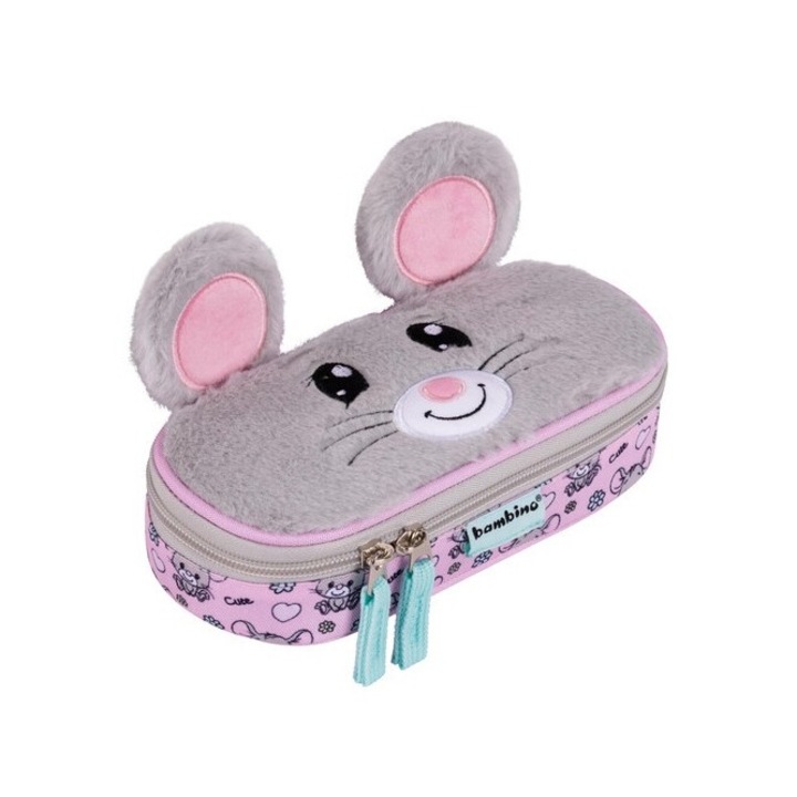 Моливник St.Majewski Bambino, 21x10x5cm, Сив/Розов