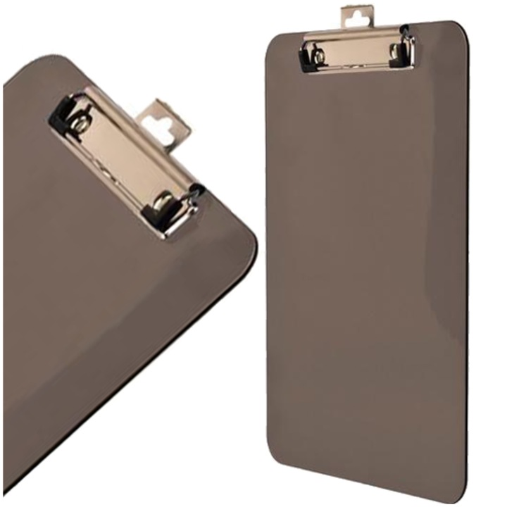 Clipboard Tetis, A4, transparent negru, 22.5x31.5cm