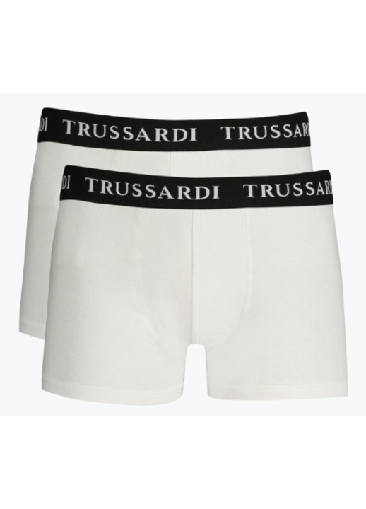 Set 2 perechi boxeri cu logo, Alb, Alb