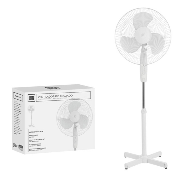 Emma, Szobai ventilátor Power 45W átmérőjű 40cm fehér