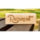 Set de 8 Semne pentru masa 'Rezervat' din lemn de fag, 15x5x5 cm