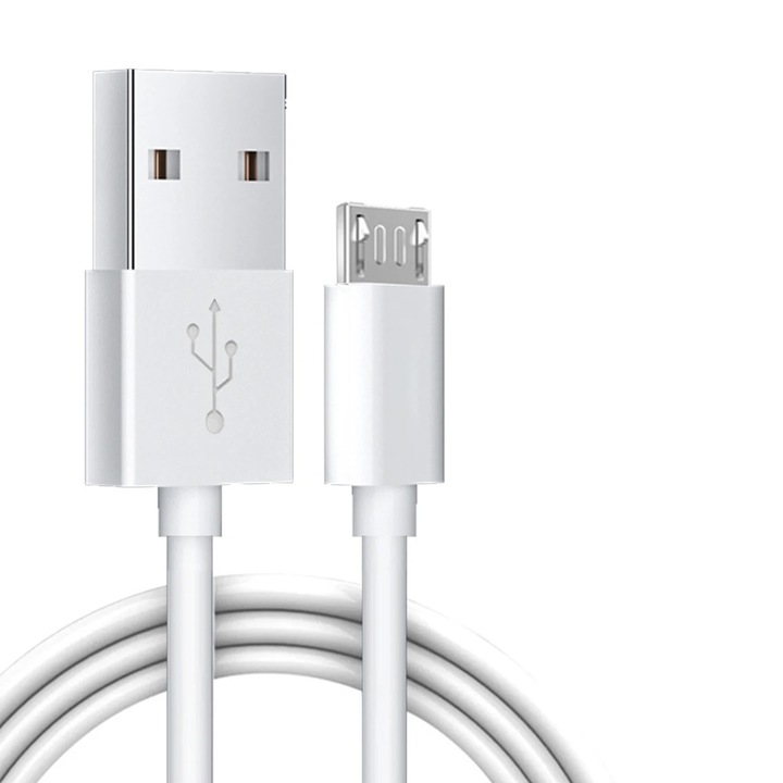 Kábel Micro USB 1TECH JYS-003M, 5A, 1 méter, Fehér