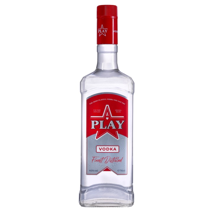 Водка Play 0.700л, Пет пъти дестилирана, 40 градуса