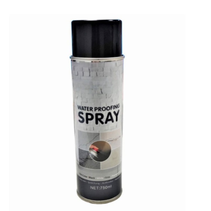 Spray Pentru Etansare, impermeabil, Rezistent la apa, Aplicare pe orice suprafata, Efect rapid, 750 ML, Negru