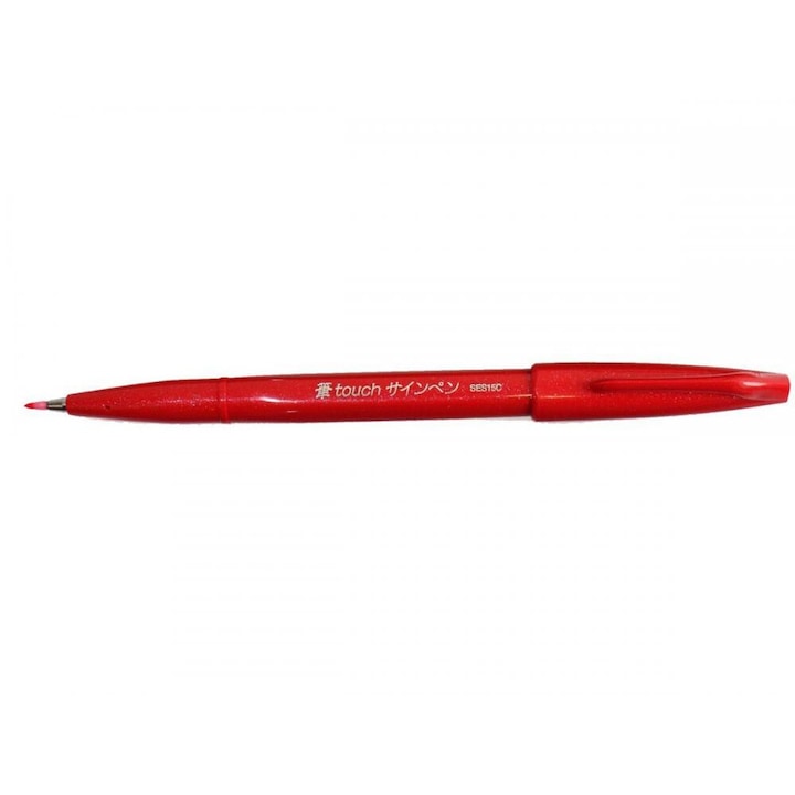 Четка с мастило, червена, Pentel