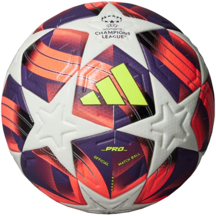 Футболна топка Adidas WUCL Pro, Официална, Размер 5, Бял/Оранжев