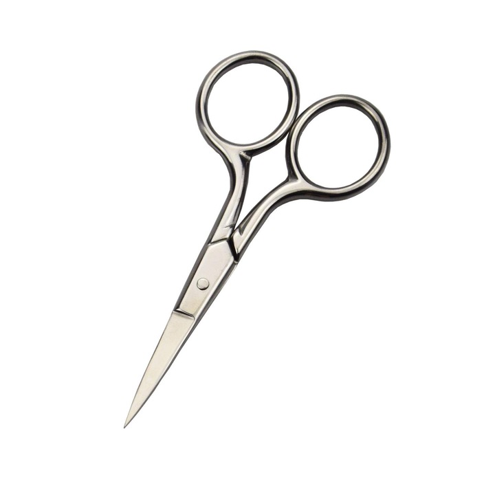 Foarfeca profesionala de ingrijire a parului facial, Inox, 4.3 x 8.8 cm, Argintiu