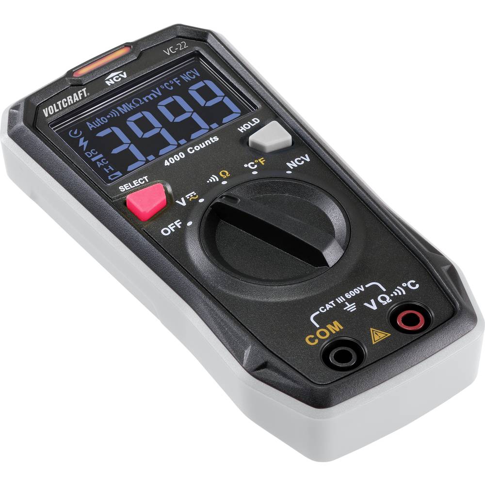 Comprobador De Tension VOLTCRAFT VC-522 - Alicates De Corriente Digital CAT III 600 V (Counts): 4000 Detector De Voltaje Sin Contacto