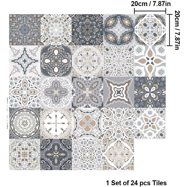 Csempe matrica, Jormftte, Vinyl, 20x20