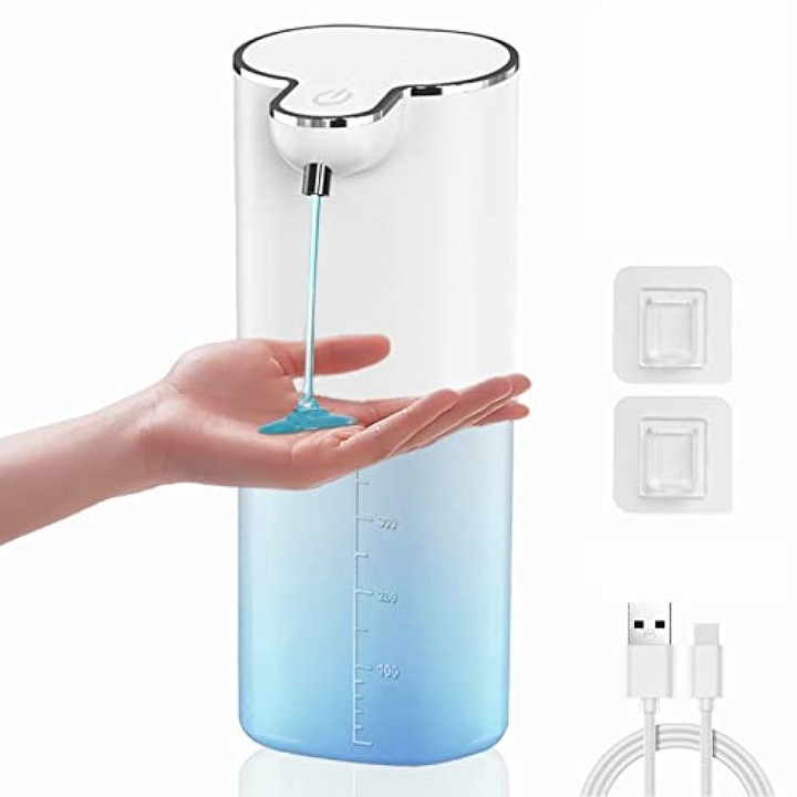 TNEAYWHE automata folyékonyszappan adagoló, 400 ml, vízálló, falra szerelhető, fürdőszobába és konyhába