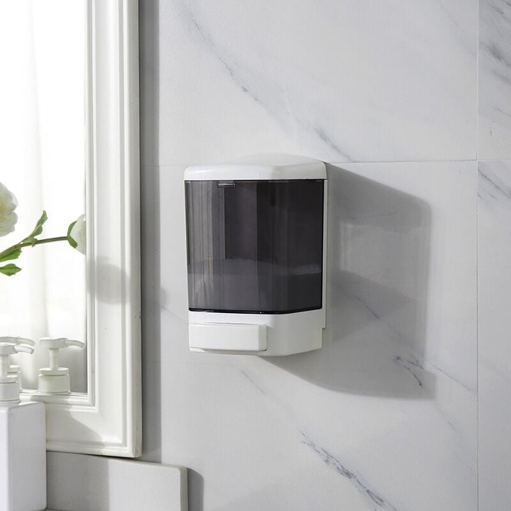 Enforose manuális szappanadagoló, cseppmentes kialakítás, átlátszó ablak, konyhába és fürdőszobába