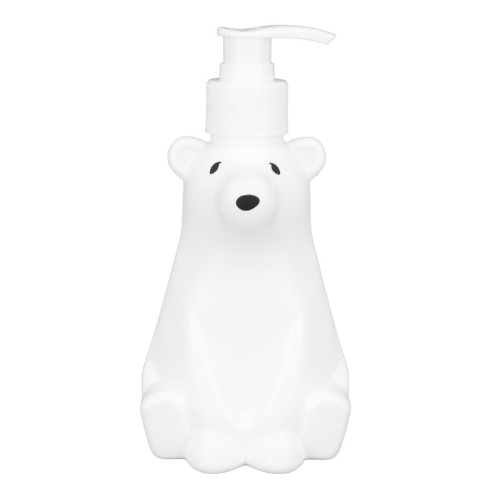 Fehér medve samponadagoló, PP, fürdőszobába