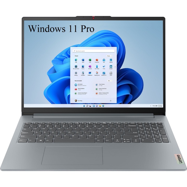 Лаптоп Lenovo IdeaPad Slim 3 15ABR8, 15.6" FHD IPS 300nits, AMD Ryzen 5 7530U 6-core, 8 GB DDR4, 256 GB SSD m2 PCIe, AMD Radeon Graphics, Windows 11 Pro, 1.62 kg Arctic Grey