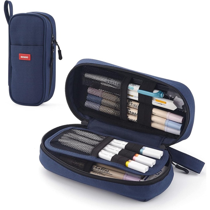 Angoo toll, nagy kapacitású, 22x9x6cm, sötétkék