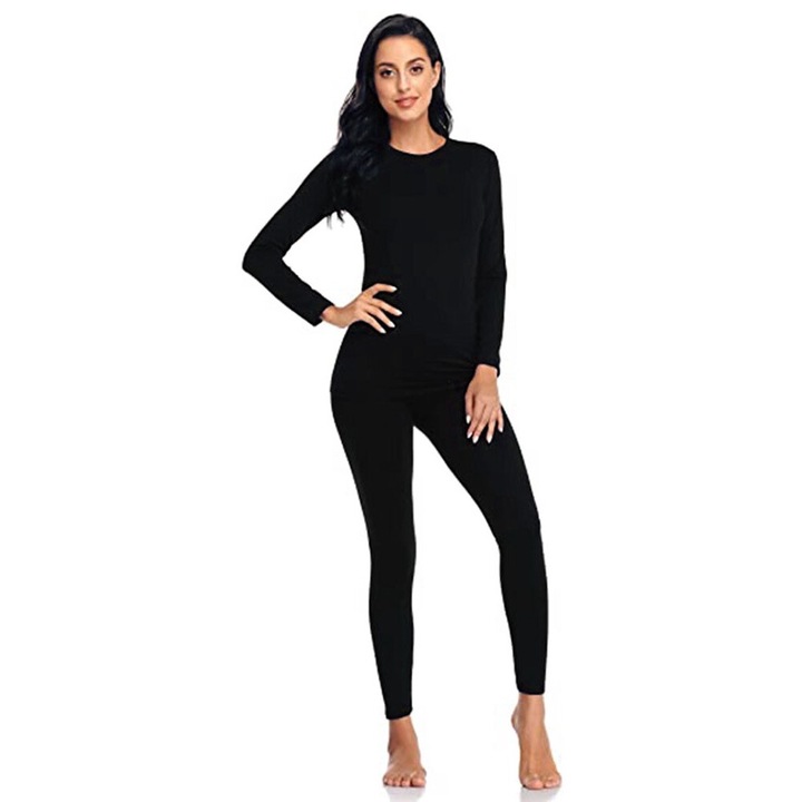 Termo fehernemu, spandex, fekete, Fekete