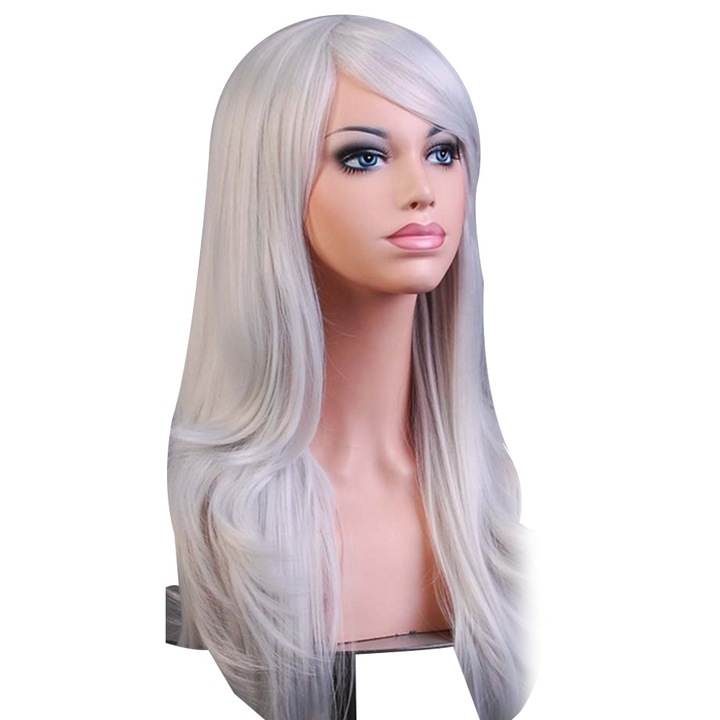 Peruca sintetica, rezistenta la caldura, 70 cm