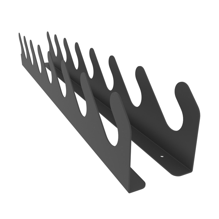 Fém faltartó Q dekoráció 8 db kerti szerszámhoz, antracit