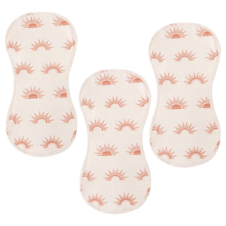 Set 3 bavete Bebelusi, Bambus si Bumbac, Design Modern, Multifunctionale, Multicolor