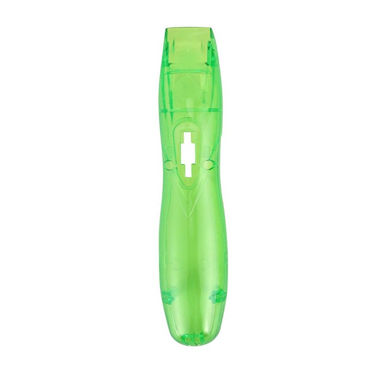 Set carcasa transparenta pentru aparat de tuns, verde, material PC, vizibilitate interna