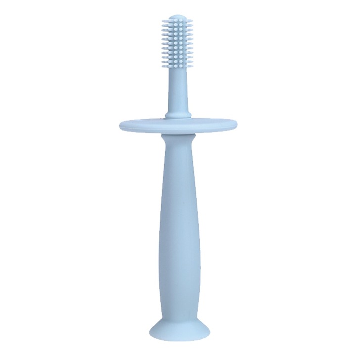 Gyermek fogkefe, nyelésgátlóval, szilikon, vízálló