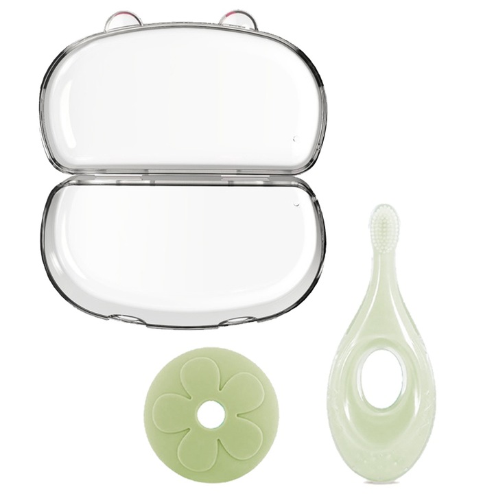 Gyermek fogkefe készlet, pasztell színekben, fulladásgátló védelemmel, 5 stílus