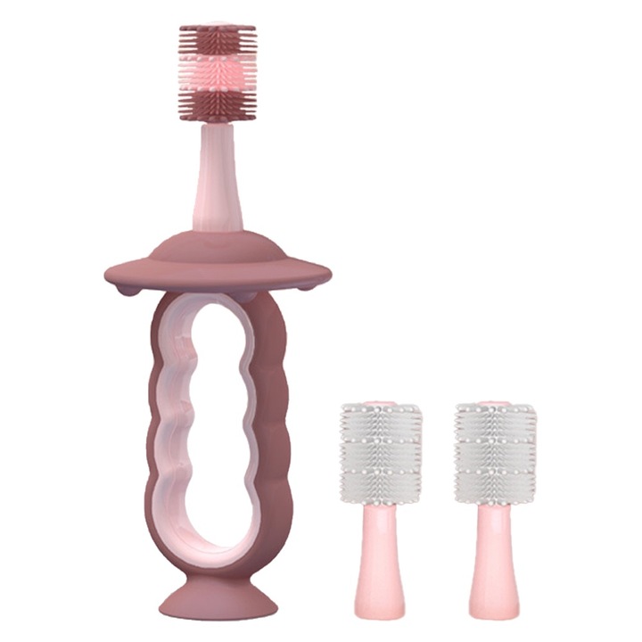 Gyermek fogkefe, nyelésgátlóval, szilikon, 4. stílus