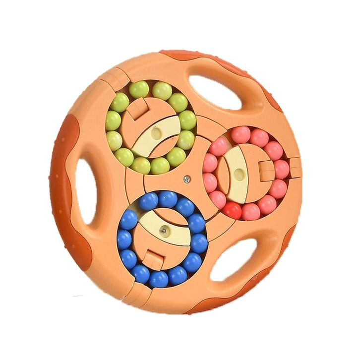 Игра за памет и интелигентност, Пъзел с въртящи се магически зърна, антистрес, оранжев