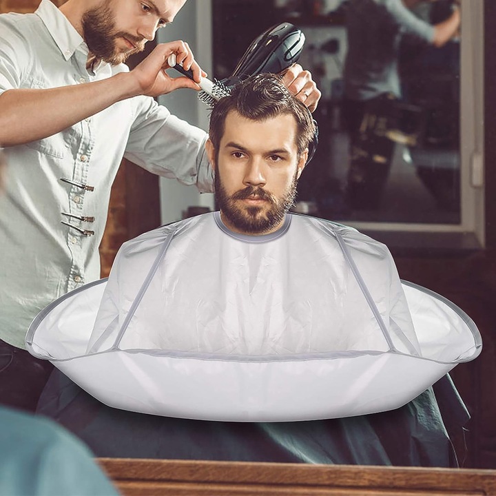 Pelerina tuns par si barba, impermeabila, reglabila, negru, universal