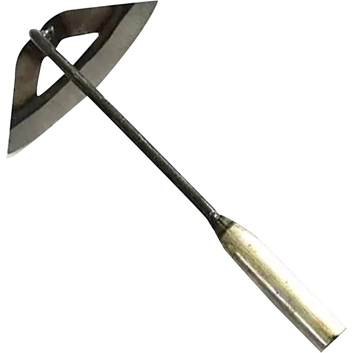 Hordozható üreges kapa, megerősített, teljes egészében acélból – Kerti ültető kapa, hordozható gyomláló gereblye, üreges kapa kertészkedéshez, hordozható acél ásó szerszám (1 DB)