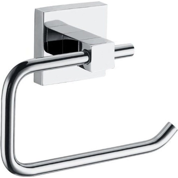 Suport pentru hartie igienica, AMRINUGL, inox, finisaj lucios, design modern, montare pe perete