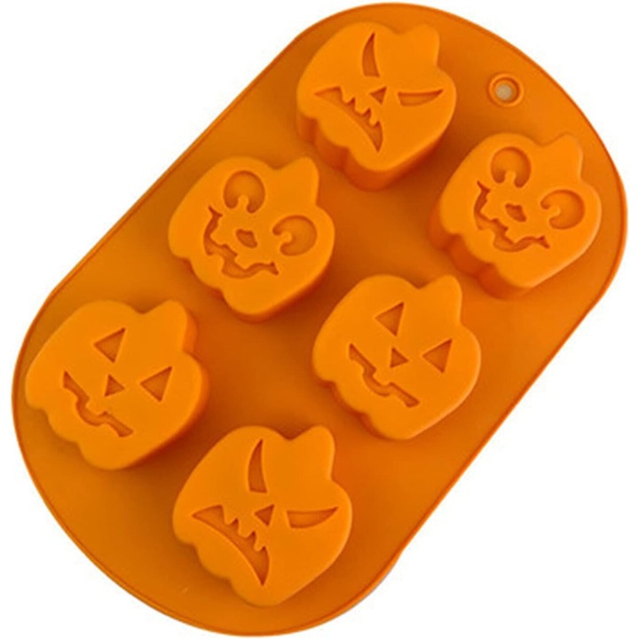 Forme prajituri Cozevdnt set 3D Halloween, multicolor, silicon, rezistent la caldura, 6 forme